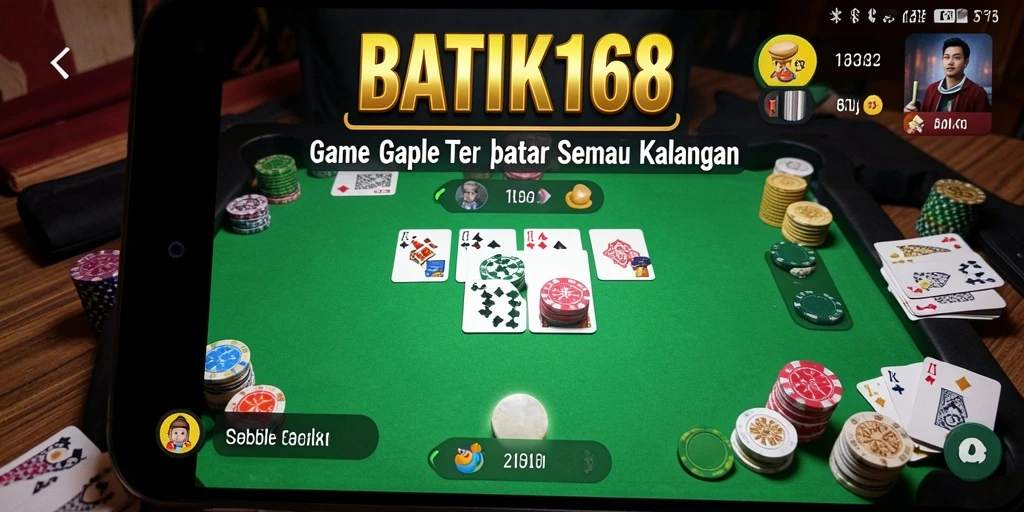 Tampilan seru saat bermain Gaple di BATIK168.