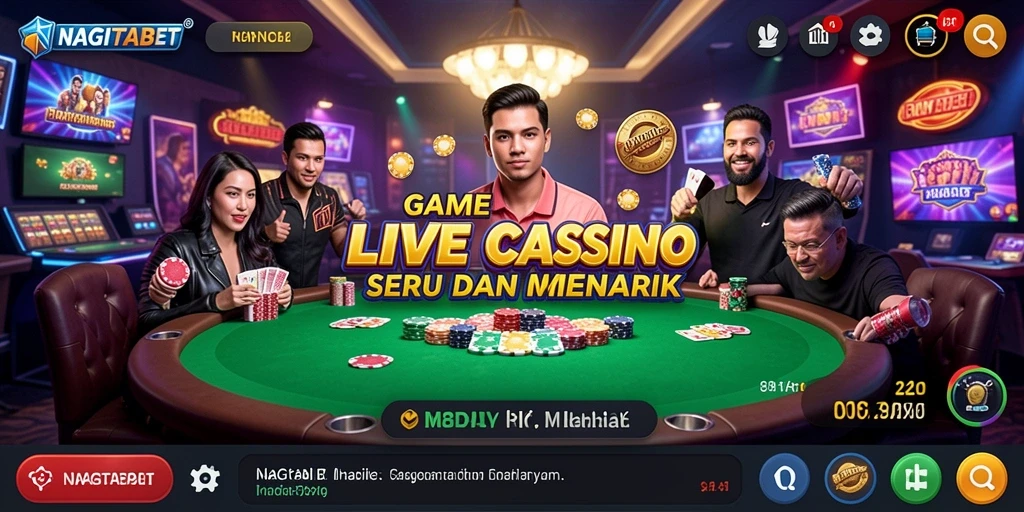 Gameplay Live Casino di NAGITABET dengan dealer langsung.