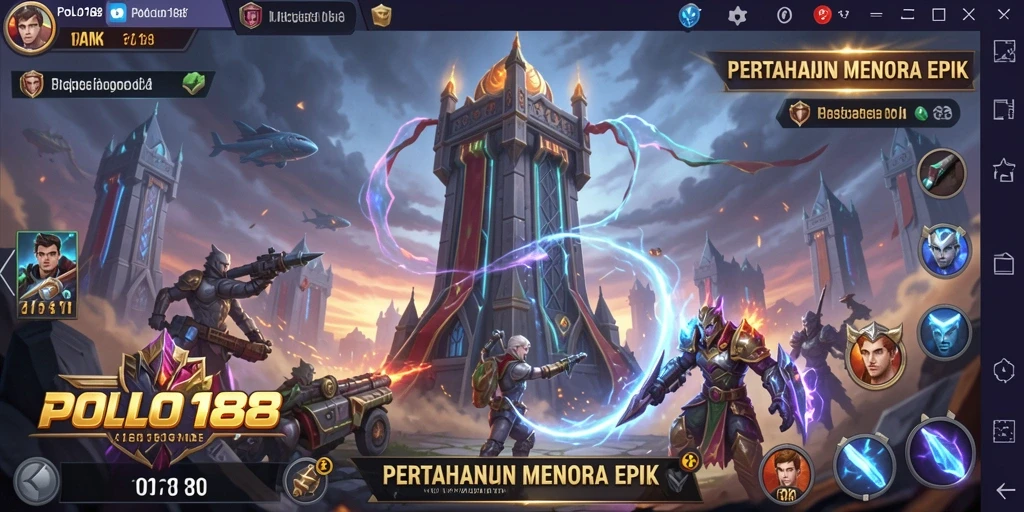 Tampilan menakjubkan dari gameplay Tower Defense di POLO188.