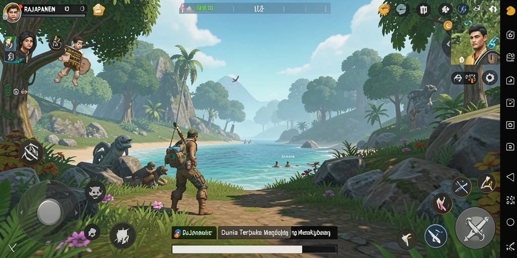 Tampilan gameplay memukau dari dunia terbuka RAJAPANEN.