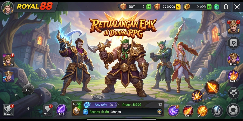 Tangkapan layar gameplay ROYAL88 dengan aksi RPG seru.