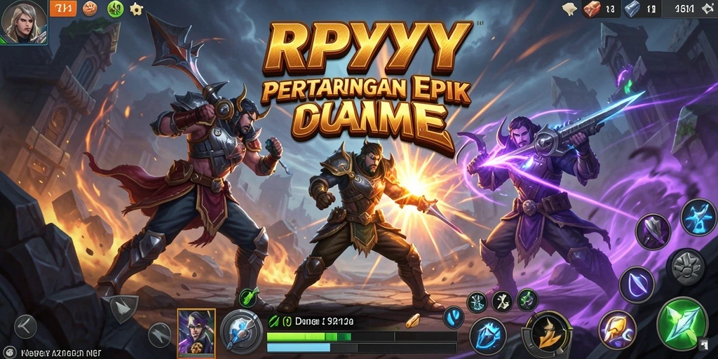 Screenshot utama menunjukkan aksi pertarungan seru di RPYYY.