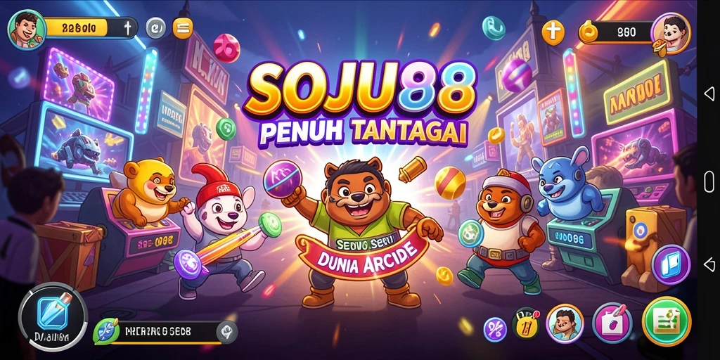 Tampilan seru dari gameplay <strong>SOJU88</strong> yang penuh warna.