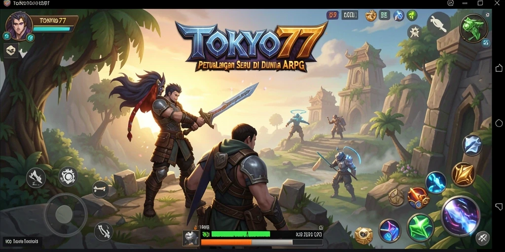 Screenshot gameplay TOKYO77 menampilkan aksi seru dalam pertempuran ARPG.